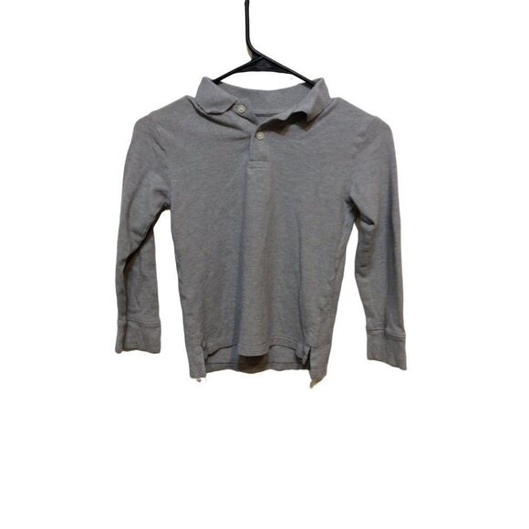 CHILDREN’S Place Long Sleeve Polo  Medium (7-8) Grey Cotton - Picture 1 of 3